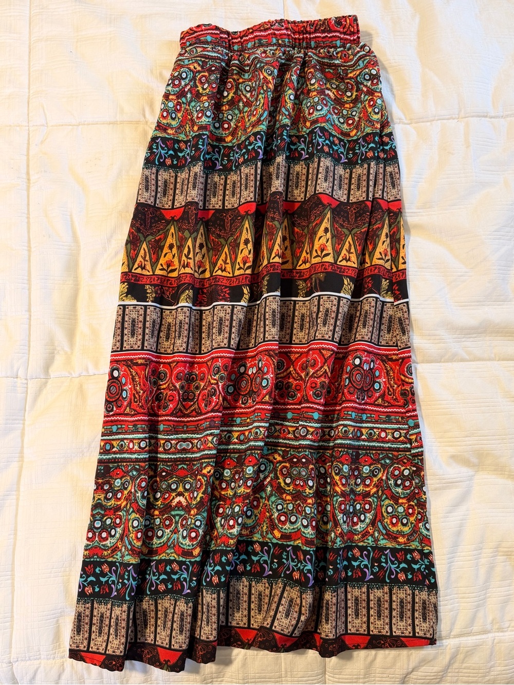 SHEIN Multicolor Boho Printed Maxi Skirt